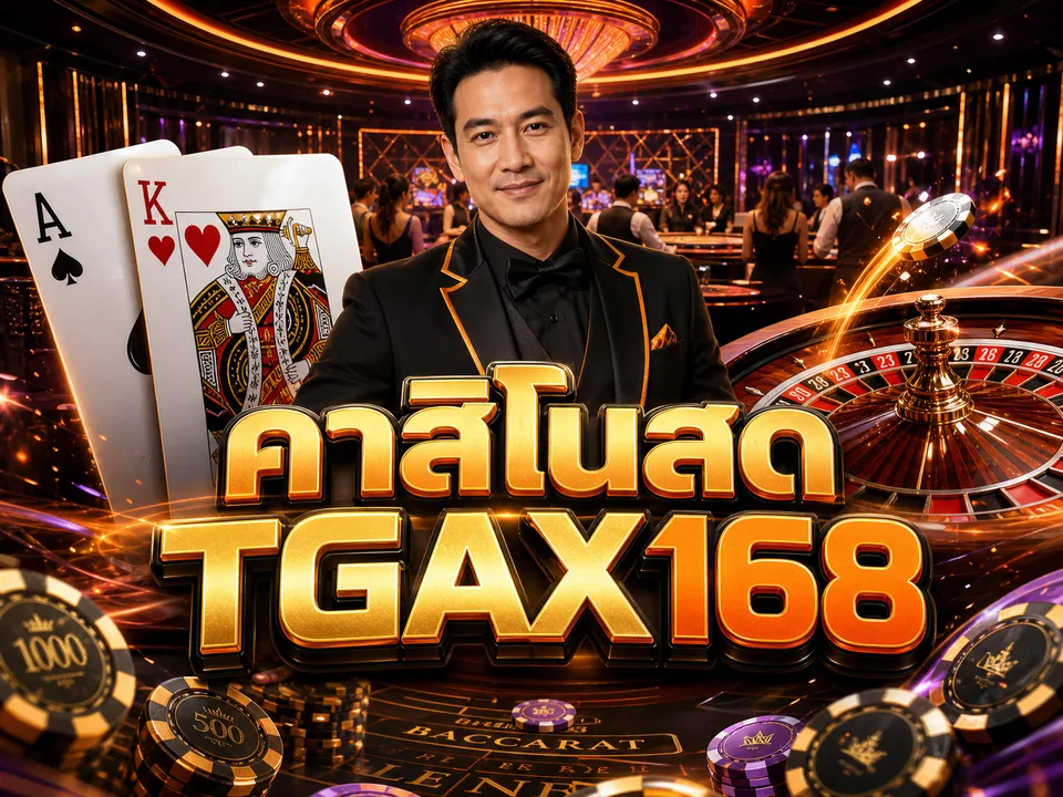 คาสิโนสด TGAX168 พร้อมโต๊ะไพ่และรูเล็ต